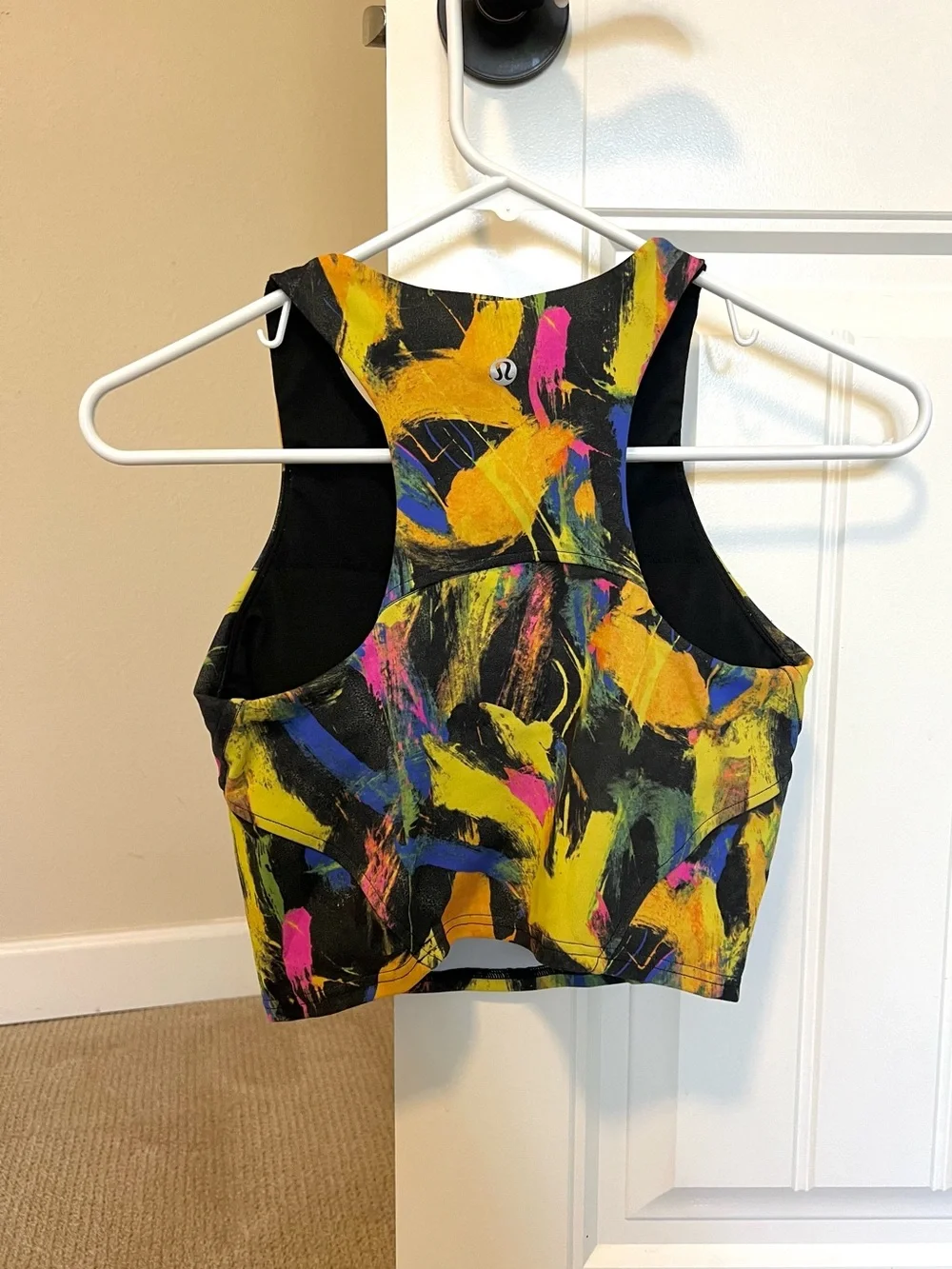 Lululemon Sleeveless Sports Top - Abstract Colorful Brushstroke Print Sz 4